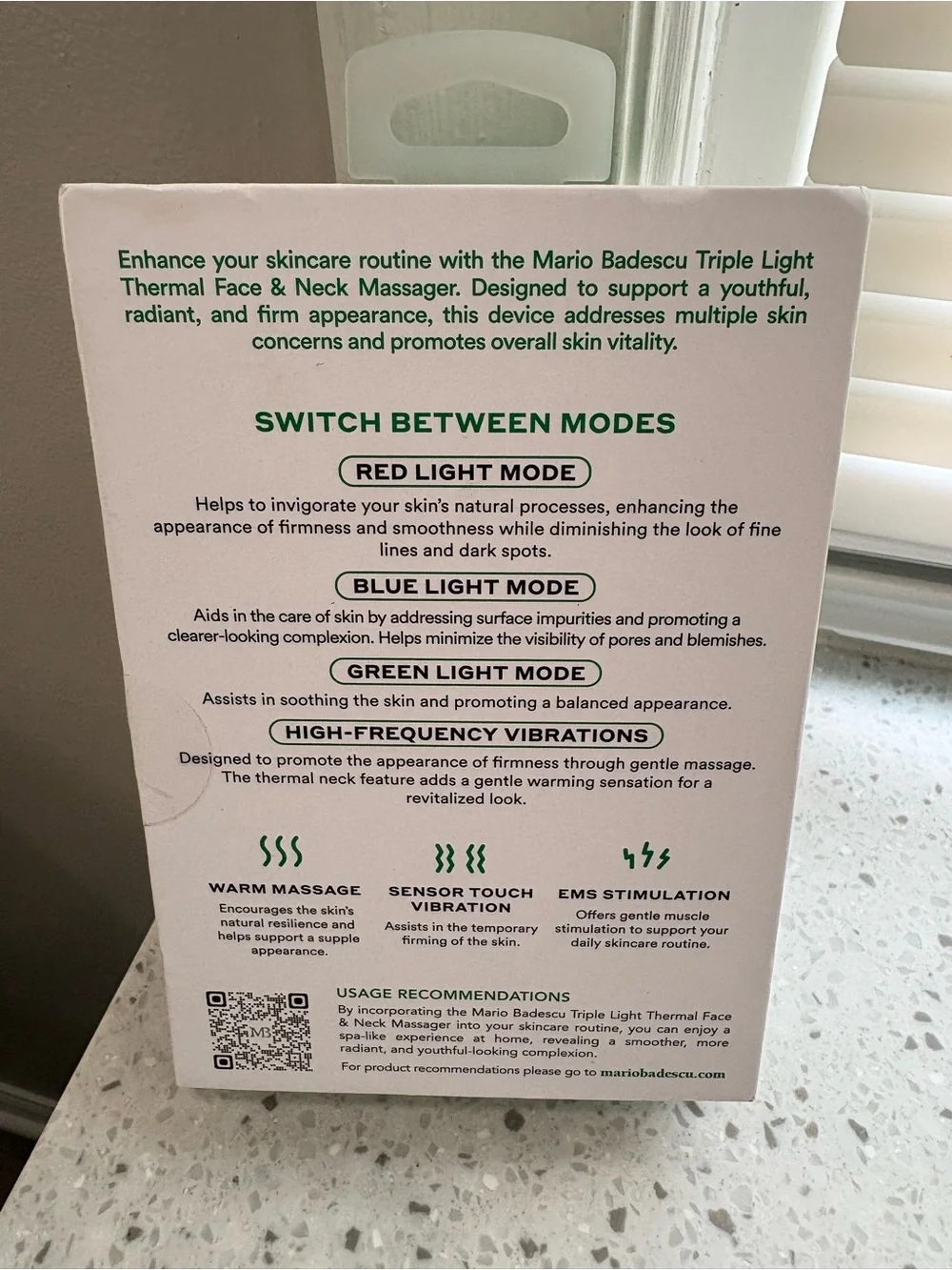 NEW Mario Badescu Triple Light Thermal Face & Neck Massager - Picture 3 of 4